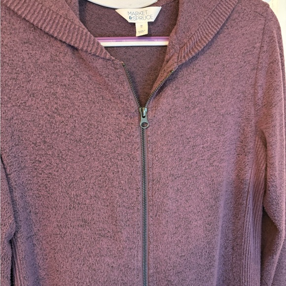 Market & Spruce Mauve Hooded Sweater - Picture 6 of 7